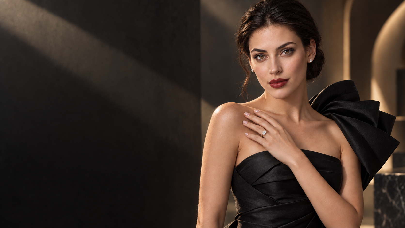 Diamond engagement ring editorial